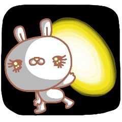 Sticker of the rabbit with a pretty eye