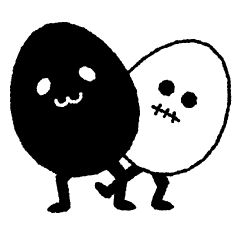 黒卵と白卵 Line スタンプ Line Store 黒卵と白卵 Line スタンプ Line Store