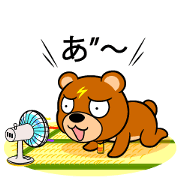 Cheeky bear in japanese summer!