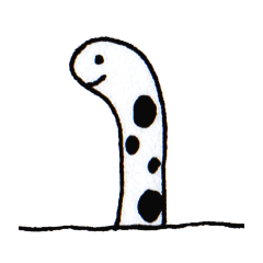 Sticker of spotted garden eel