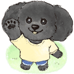 まるっこ犬 トイプードル ブラック Line スタンプ Line Store まるっこ犬 トイプードル ブラック Line スタンプ Line Store