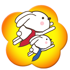 Two Rabbit's stickers (Indonesia ver)