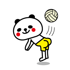Panda and volleyball