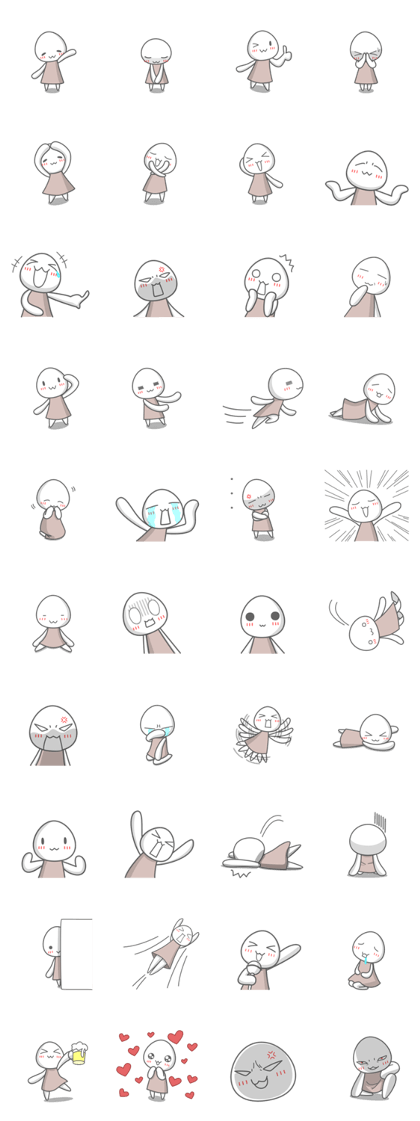 Egg white sticker