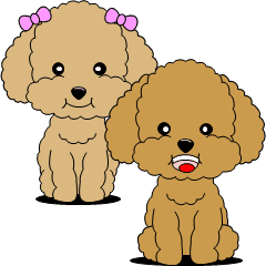 Cute Toy Poodle Dog Line Stickers Line Store