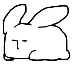 Peaceful Sticker of rabbit