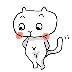 A Sticker of a cat of fun reaction.