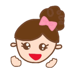Sticker of the pink ribbon girl