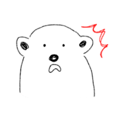 Cute sticker of the loose white bear