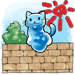 Blue slime cat
