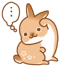 japanese bunny sticker (silent ver.)