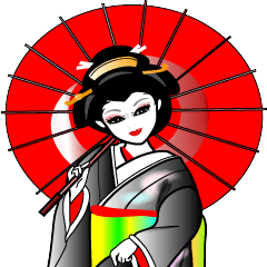 Japanese dancing girl  Geisha