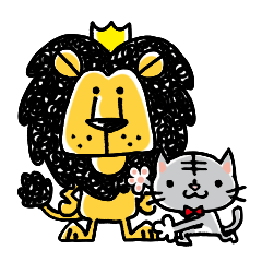 King Lion and its servant