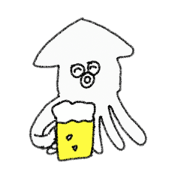 squid drinking sticker