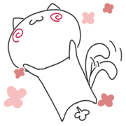 Sticker.spiral cat