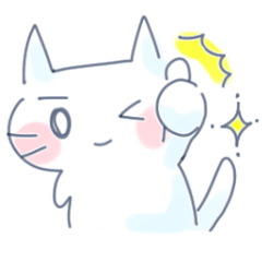 Yururi white cat