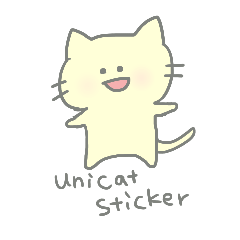 uni's cat sticker