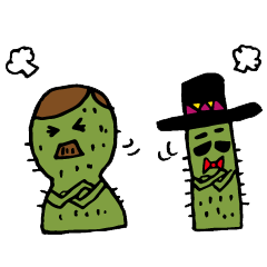 Cactus "Pancho" and his funny friends