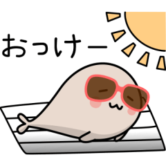 A sticker of a seal.@Summer