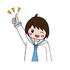 Cute girl in uniform sticker