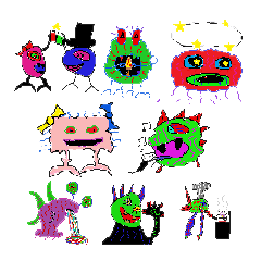 Cute Monster Stickers