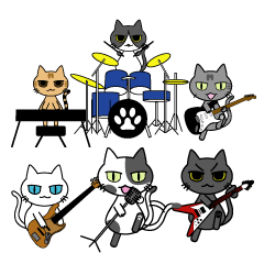 CAT BAND Stickers