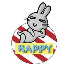 HAPPY # gray than the rabbit
