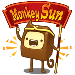 Funny life of the toy Monkey Sun