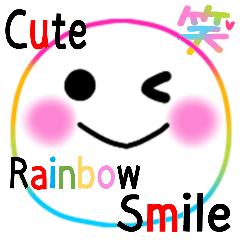 Cute Stylish Rainbow Pop Smile Sticker