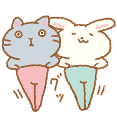color tights cat and rabbit part2