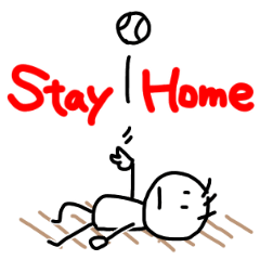 野球棒人間（STAY HOME）