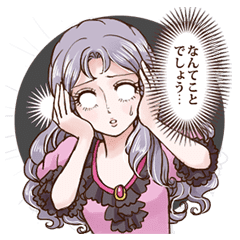 Girl S Comic Style Sticker Line Stickers Line Store