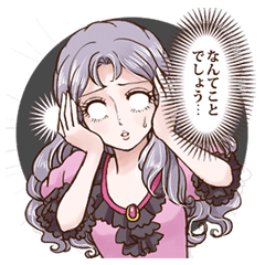 Girl S Comic Style Sticker Line Stickers Line Store