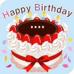 Named Happy Birthday Cake Line Stickers Line Store