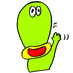 Yellow-green bird's sticker