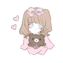 Lolita fashion girl with bear