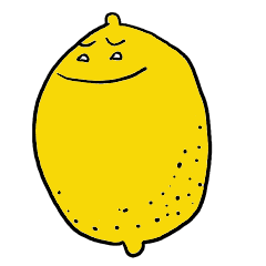 Animation Grumpy and cute lemon