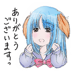 Cute schoolgirl stickers.