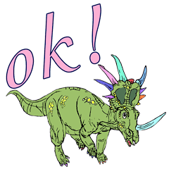 colorful dinosaur sticker