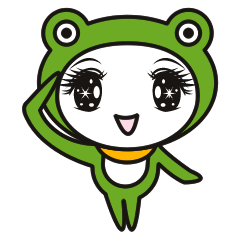 Frog with the girl 's eyes