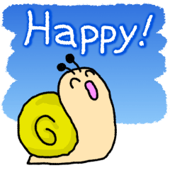 Snail's happy sticker7