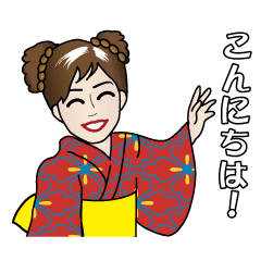 浴衣レディ Line スタンプ Line Store 浴衣レディ Line スタンプ Line Store