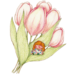 Elde and cute flowers