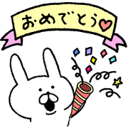Cute! white rabbit sticker Cute! white rabbit sticker