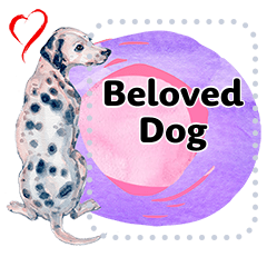 Beloved Dog Sticker message