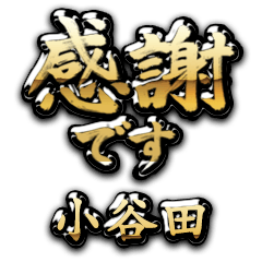【小谷田】金の筆文字（感謝）