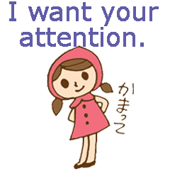 Bilingual daily stickers with cute girl