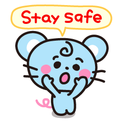 Coronavirus & mouse Sticker (English)