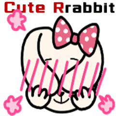 Cute Happy Girly Rabbit Sticker