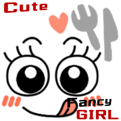Cute Fancy GIRL Popular Simple Sticker